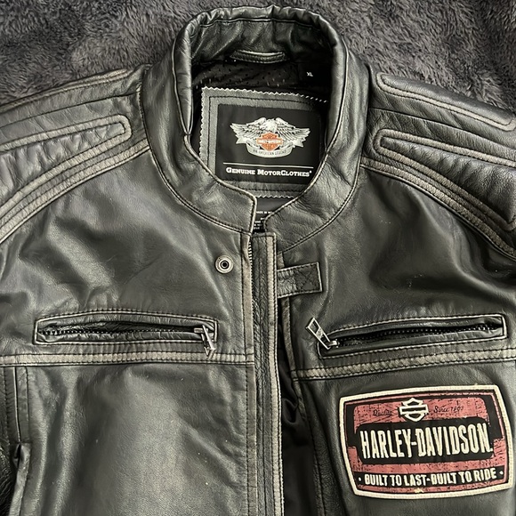 Vintage Harley Davidson leather motorcycle jacket. Men’s XL. My favorite HD coat - Picture 5 of 13